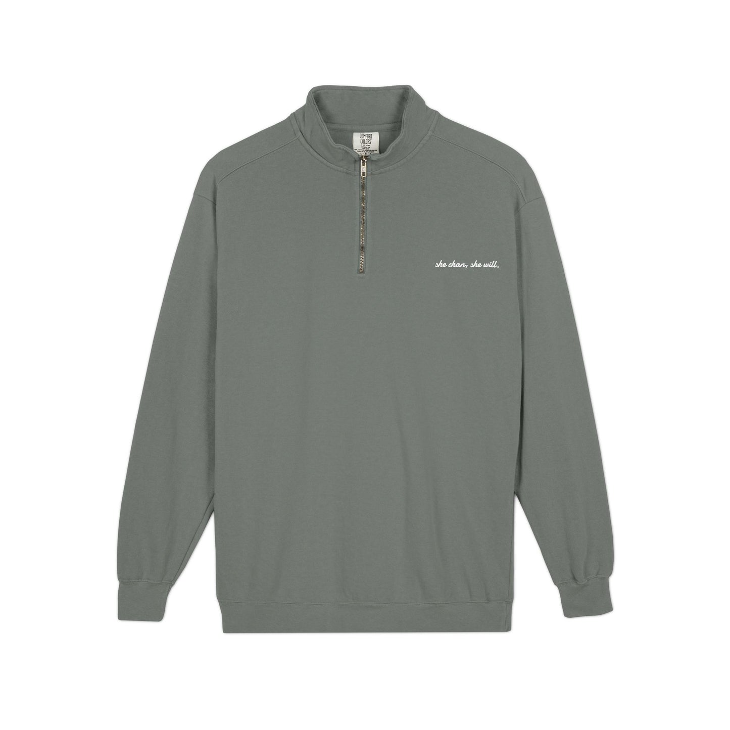 Quarter-Zip Sweatshirt — Embroidered Chest