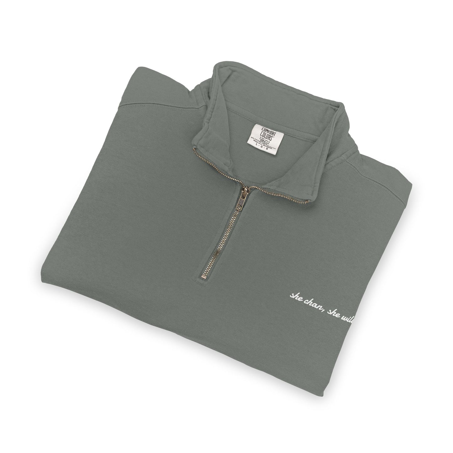 Quarter-Zip Sweatshirt — Embroidered Chest