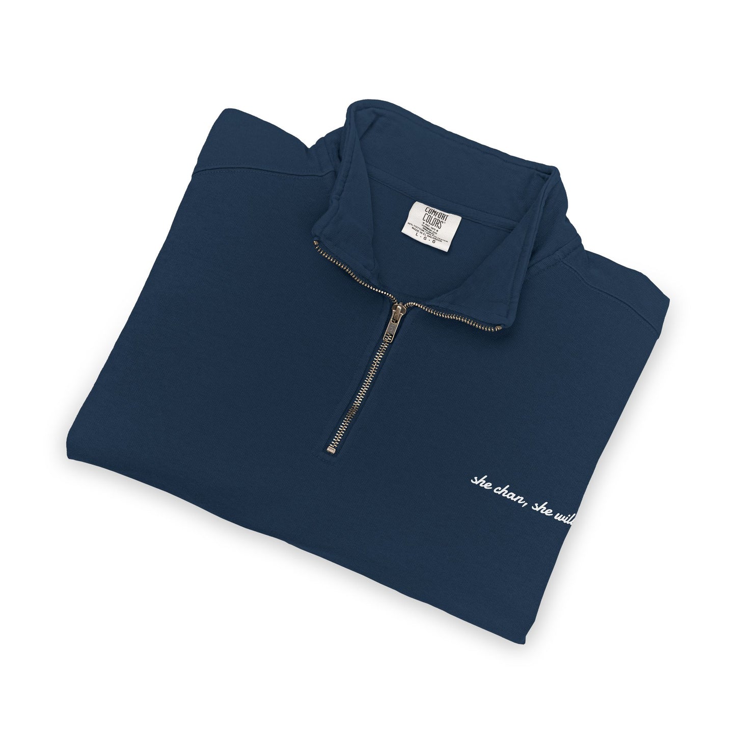 Quarter-Zip Sweatshirt — Embroidered Chest