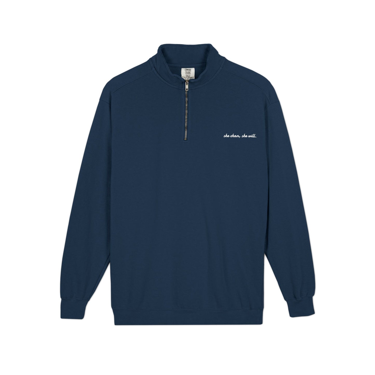 Quarter-Zip Sweatshirt — Embroidered Chest
