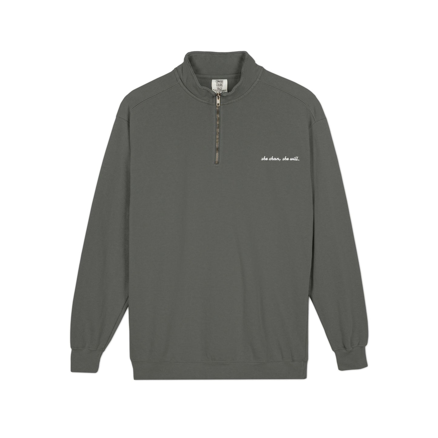 Quarter-Zip Sweatshirt — Embroidered Chest