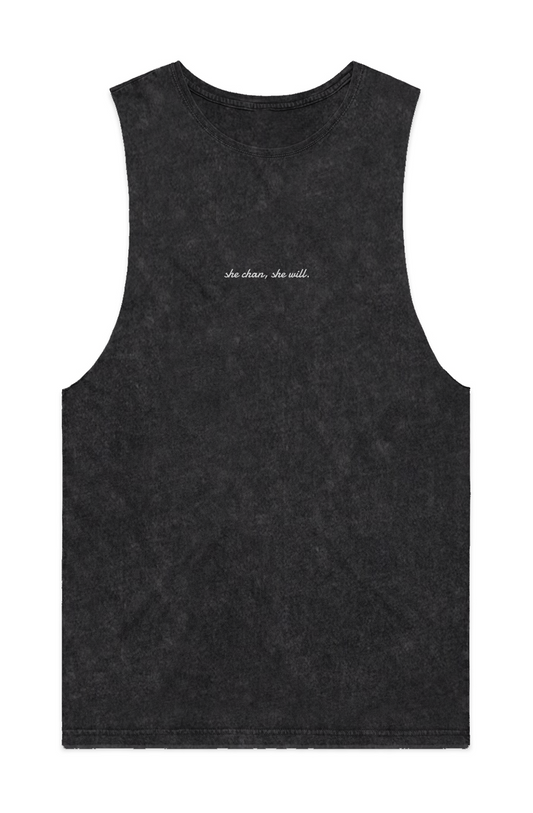 MENS STONE WASH BARNARD TANK