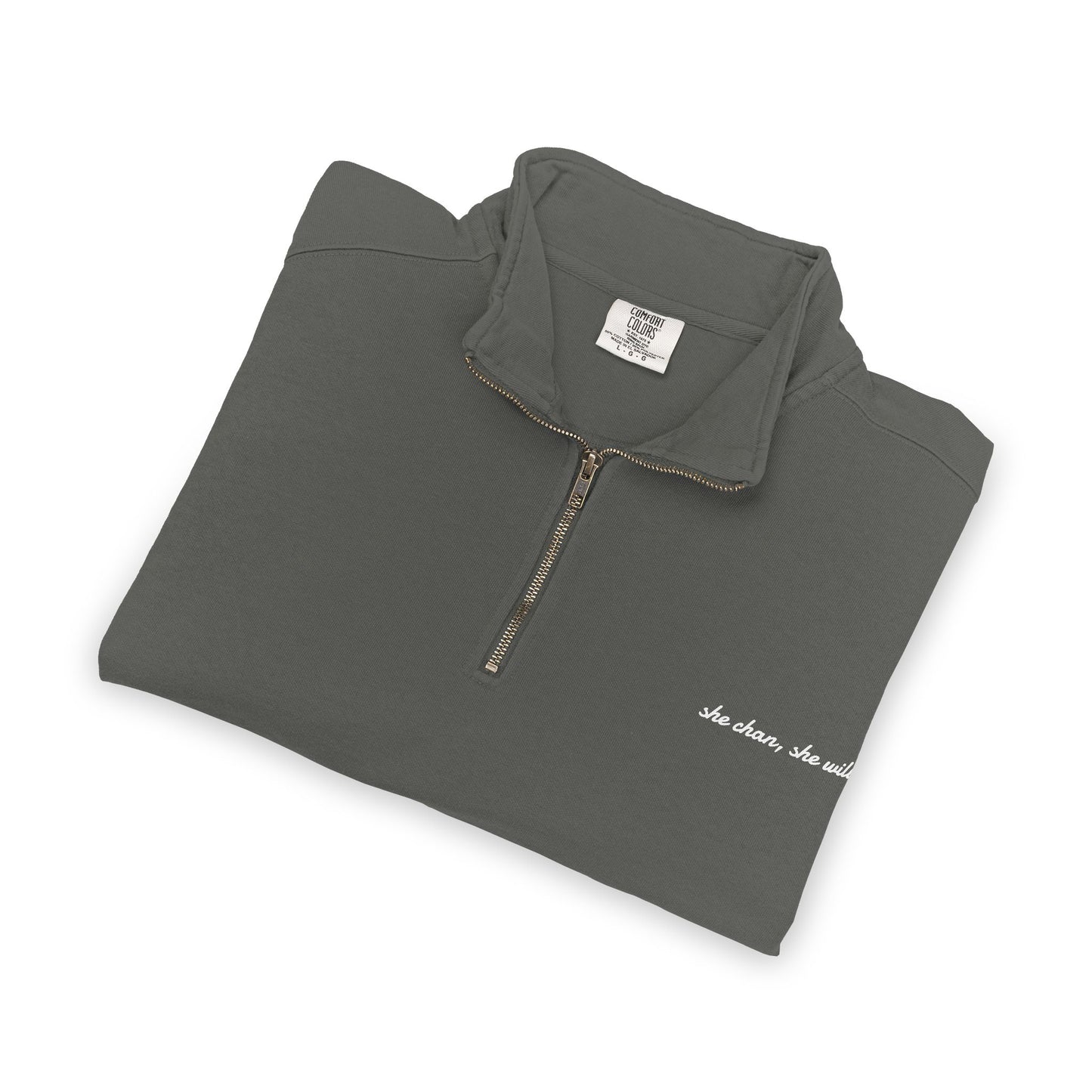 Quarter-Zip Sweatshirt — Embroidered Chest